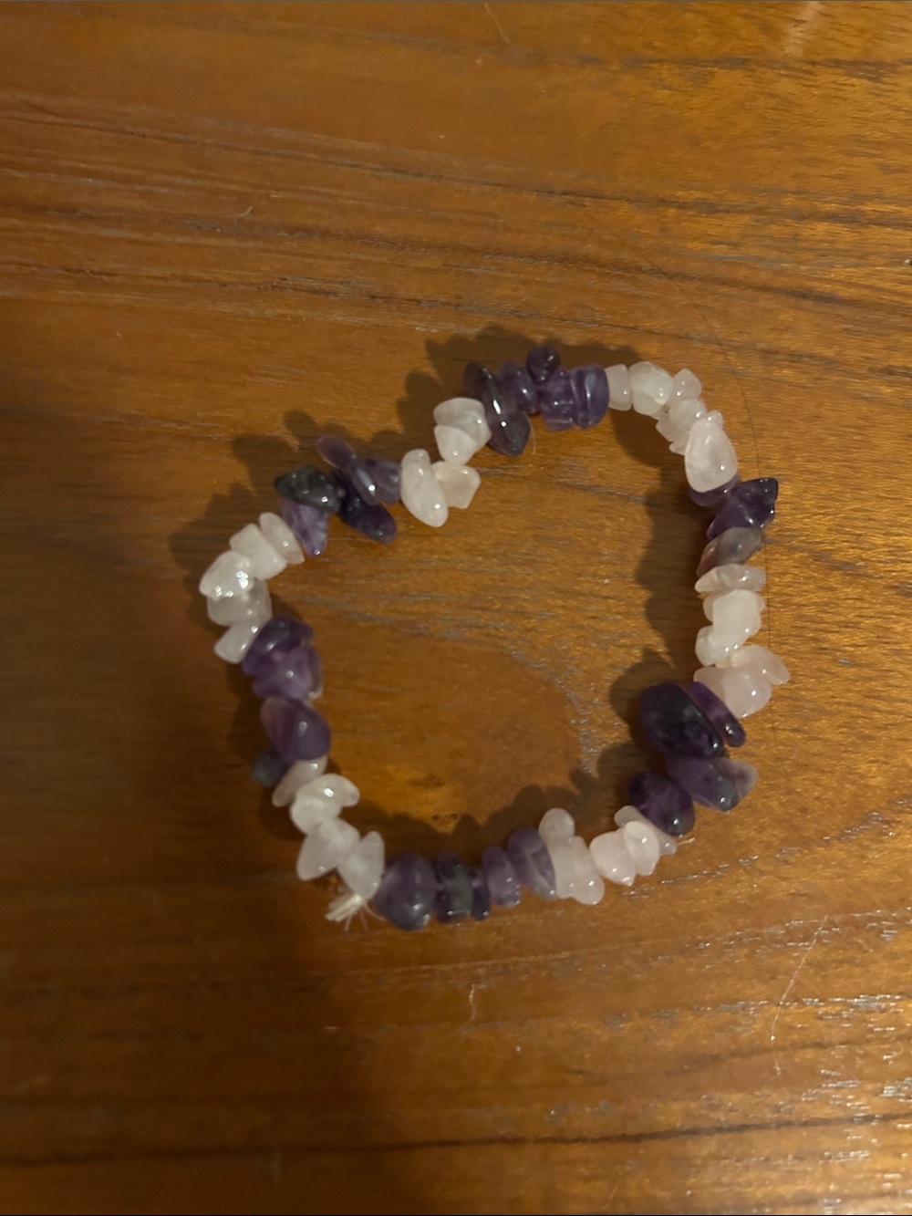 Amethyst and Rose Quartz Chip Stretch Bracelet - Women Jewelry